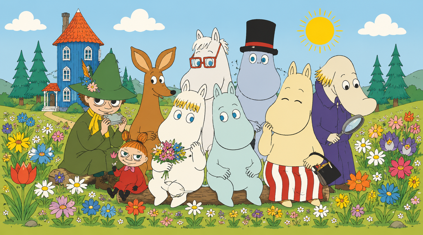Sagolik Kylskåpsmagnet – Färgglad Fantasiillustration