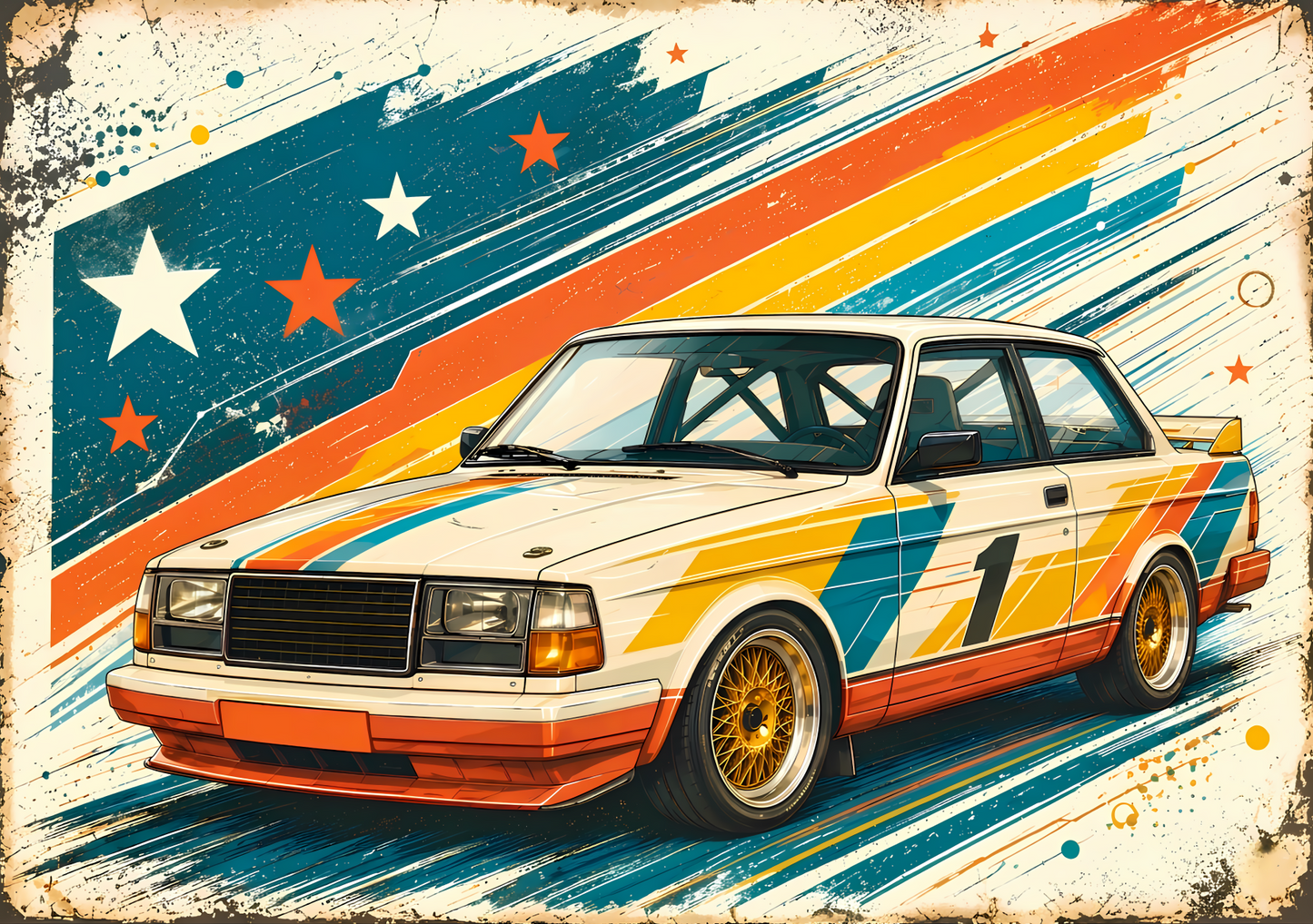 Retro Racing Legend Poster – Vintage Motorsport Wall Art A2 & A3