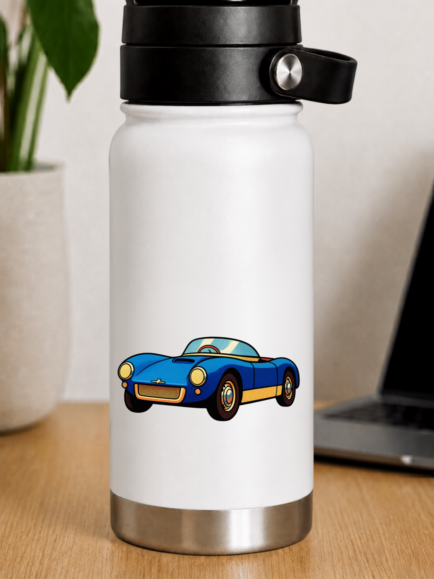 Saab Sonett Sticker – Retro Swedish Sports Car Vinyl Decal | Classic Vintage Car Laptop Sticker | Gift for Saab Enthusiasts