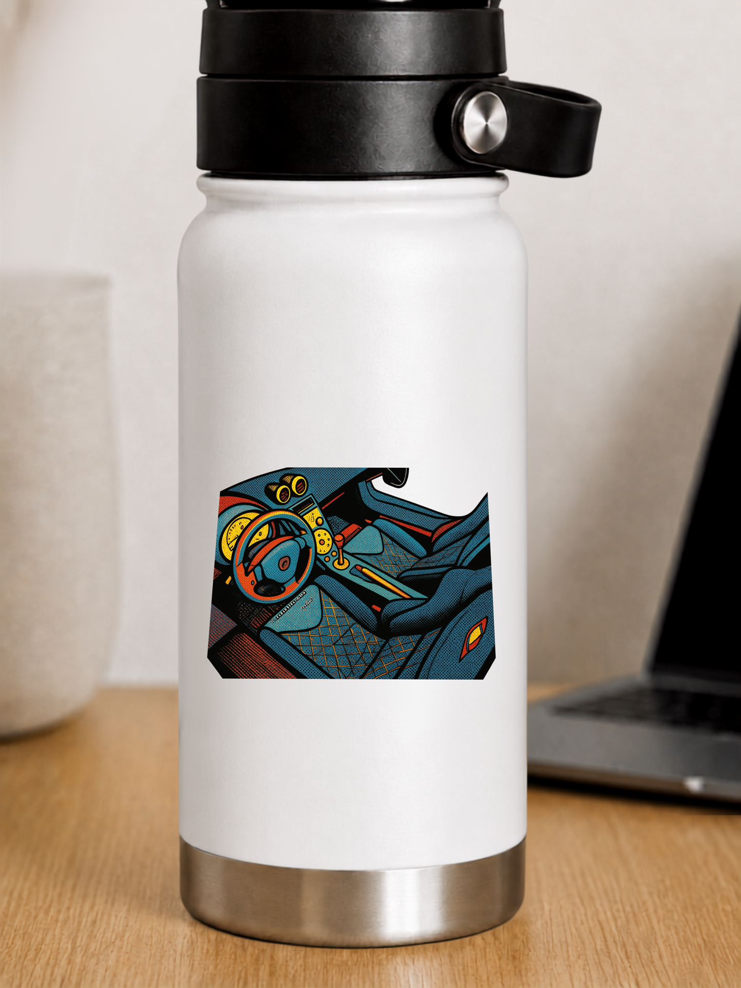 Koenigsegg CCR Cockpit Klistermärke – Retro Pop Art 6.5 cm