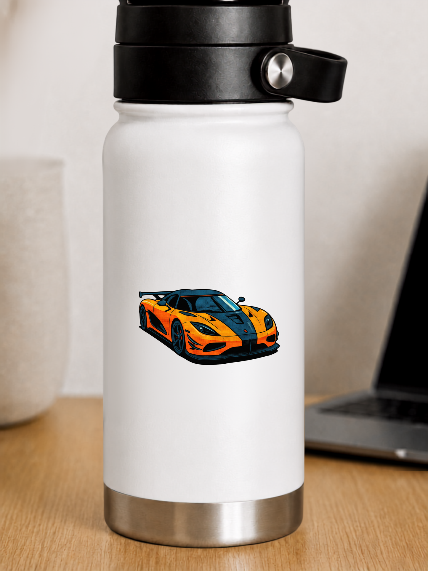 Koenigsegg Pop Art-klistermärke 6.5 cm lång