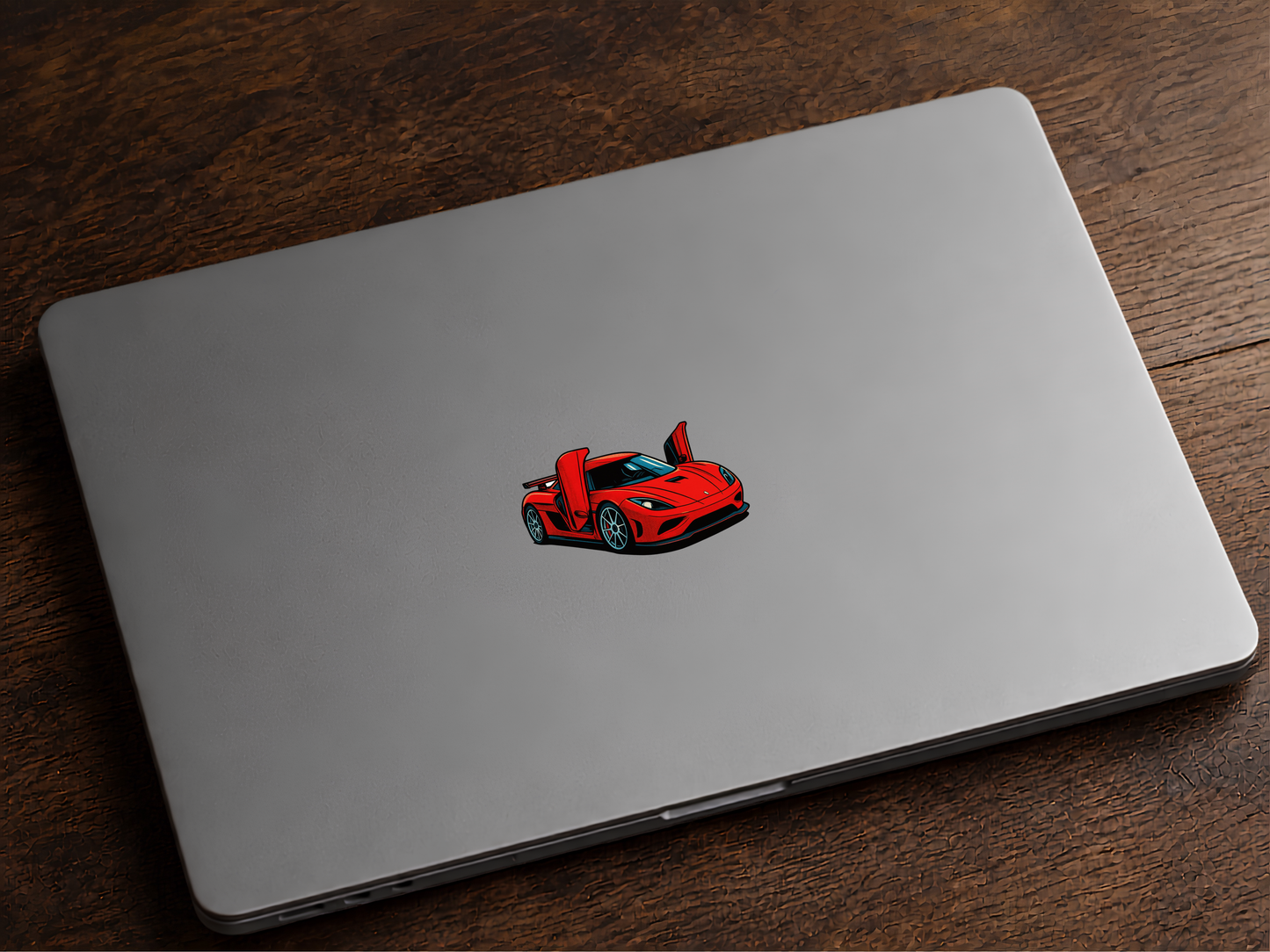 Röd Koenigsegg Agera – Pop Art Klistermärke 6,7 cm
