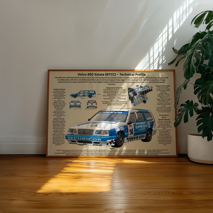 Volvo 850 Kombi BTCC Poster (1994) – Technisches & Historisches Profil