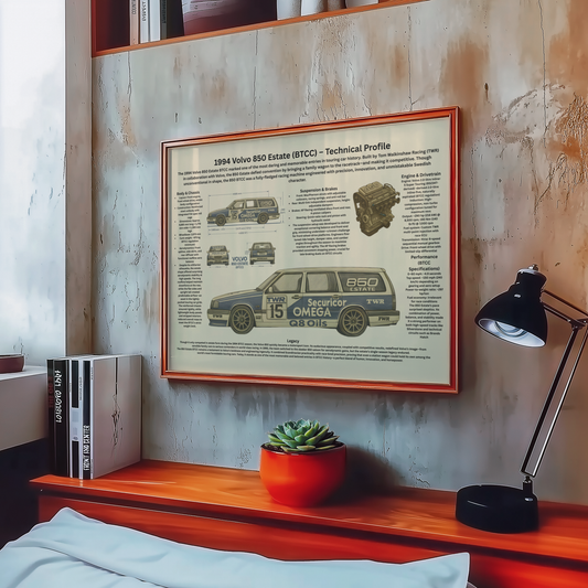 1994 Touring Wagon Technical Poster | Historical Profile | A2 & A3