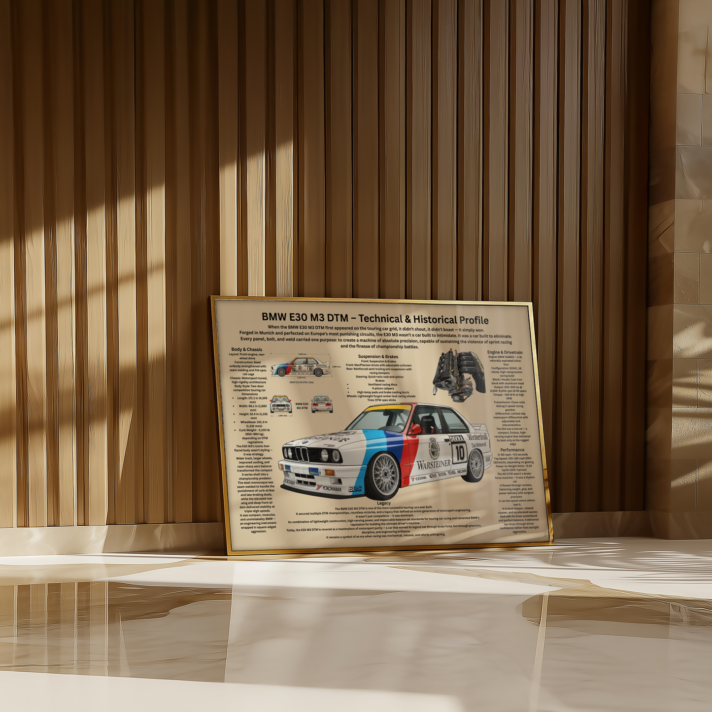 BMW E30 Poster | Classic BMW Wall Art | A2 & A3