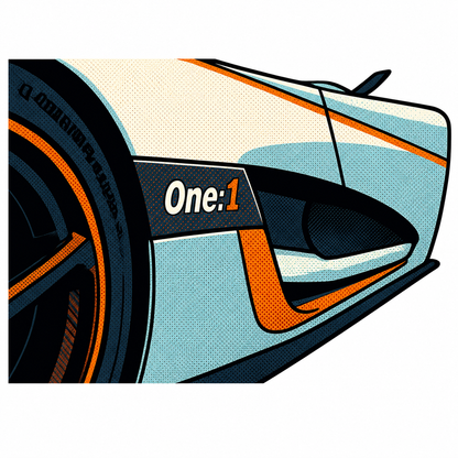 Koenigsegg One:1 detaljklistermärke 6.6cm lång