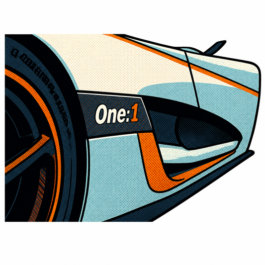 Koenigsegg One:1 detaljklistermärke 6.6cm lång