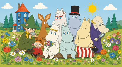 Sagolik Kylskåpsmagnet – Färgglad Fantasiillustration