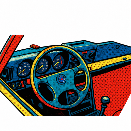 Saab Klassisk Interiör Retro Klistermärke – Vintage
