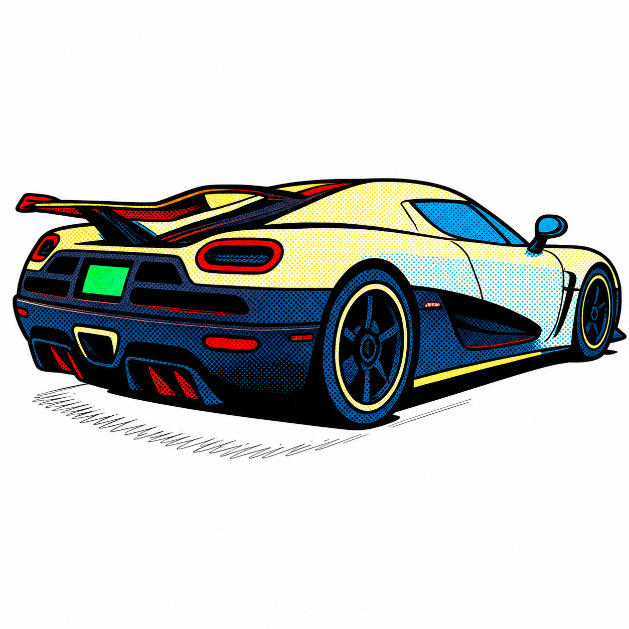 Koenigsegg Agera R bakifrån 7.4 cm lång