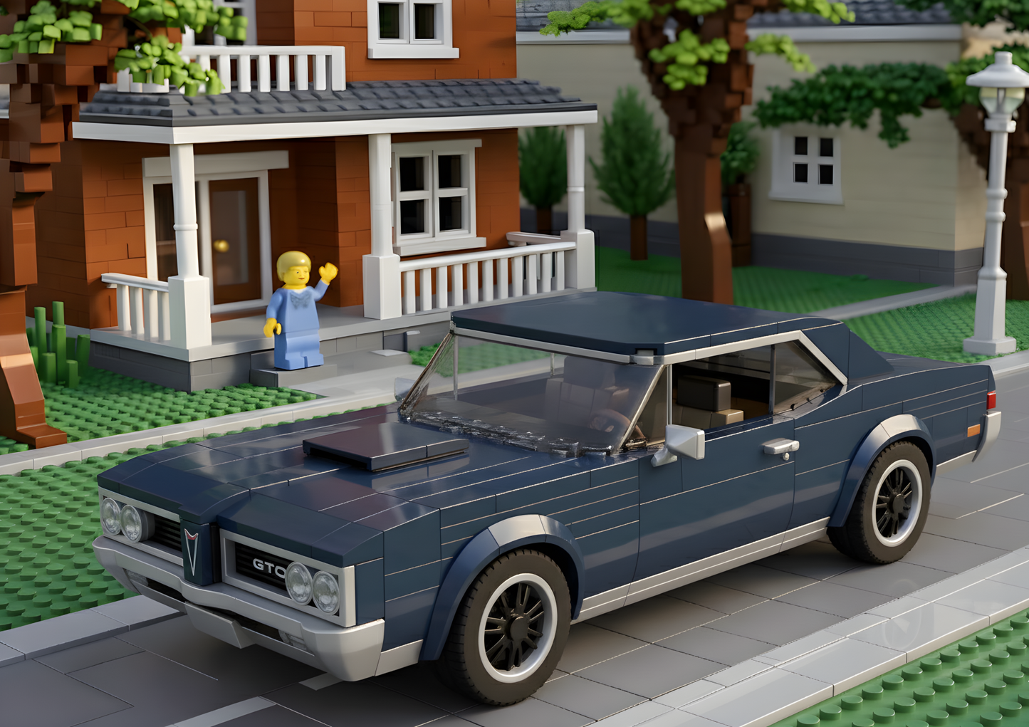 Pontiac GTO LEGO Edition Poster – Classic Muscle Car Art Print