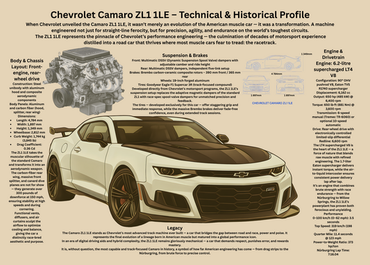 Supercharged Track-Focused Muscle Car Poster – Technical &amp; Historical Profile (2018–2024)