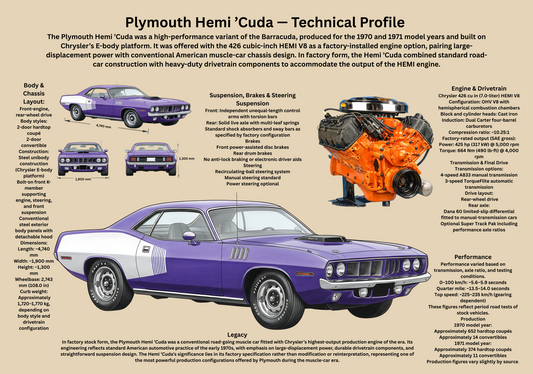 Plymouth Hemi 'Cuda Poster – Technical & Historical Profile (1970–1971)