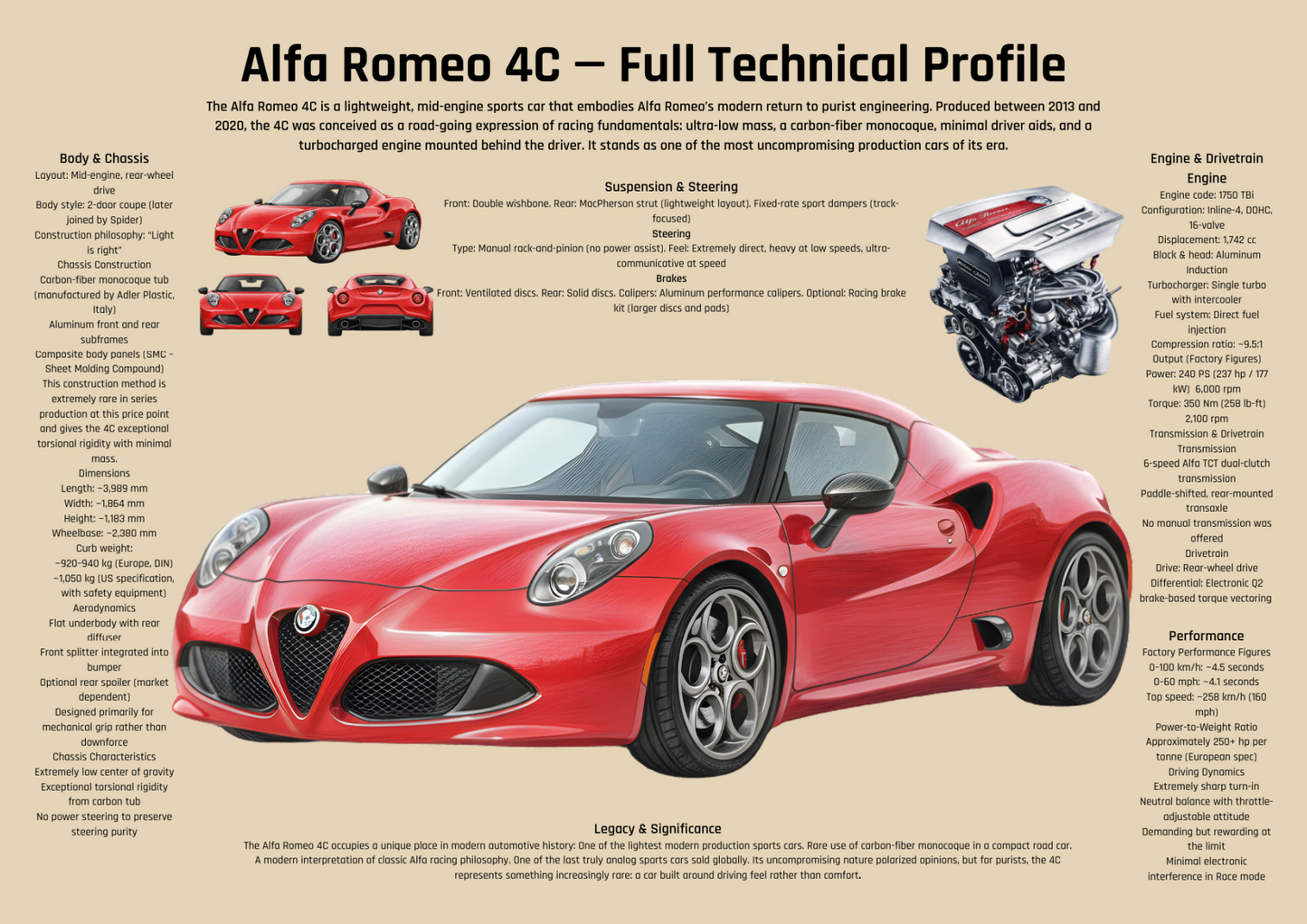 Lightweight Mid-Engine Sports Coupe Poster – Technical &amp; Historical Profile (2013–2020)