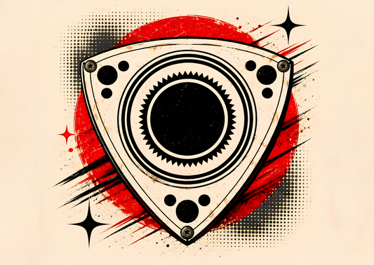 Rotary Engine Emblem Poster med JDM Wankel-motor design