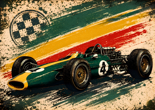 Vintage Formelracing Poster – Klassisk Motorsportkonst A2 & A3