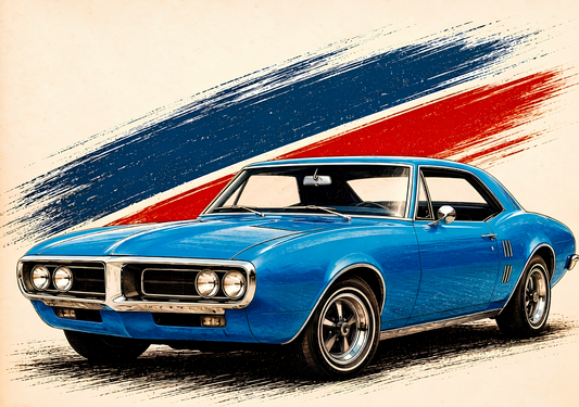 Klassisk Amerikansk Muscle Car Poster – Retro Bilkonst A2 & A3