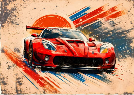 Racing Sportbil Poster | Motorsport Väggkonst A2 & A3