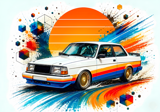 Retro Svensk Klassiker Poster – Vintage Bilkonst Väggkonst A2 & A3