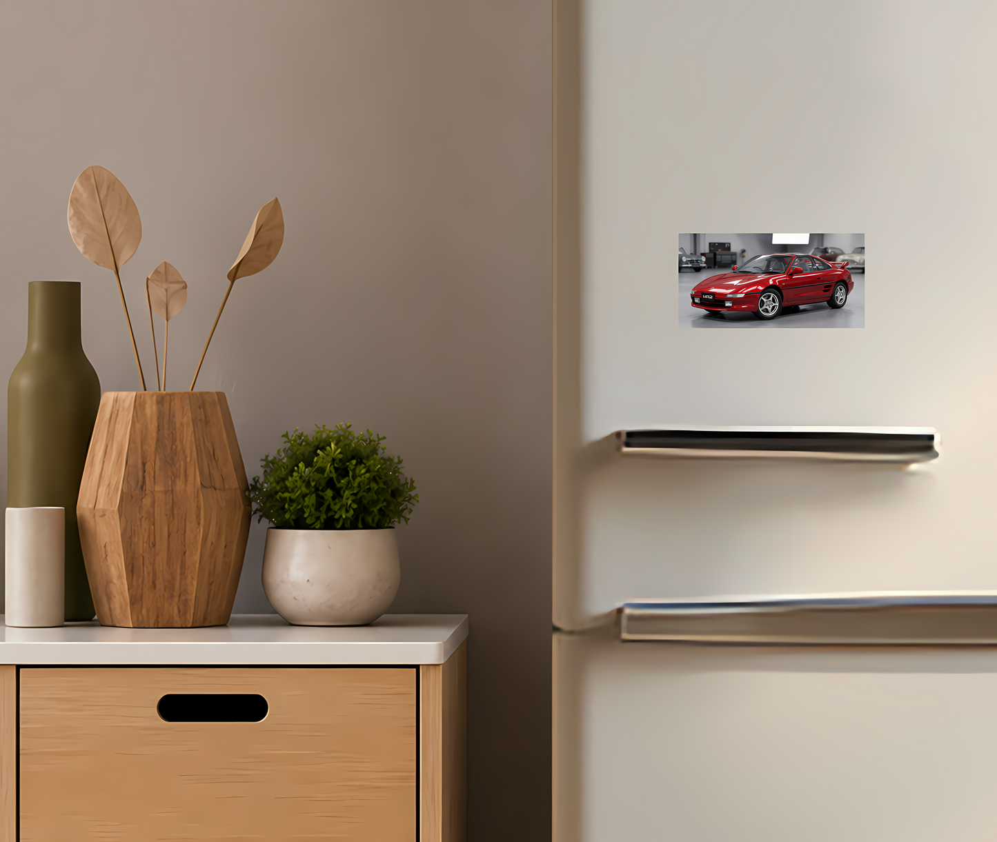 Retro Coupémagnet – Sportig Kylskåpsmagnet med Klassisk Bilinspirerad Design