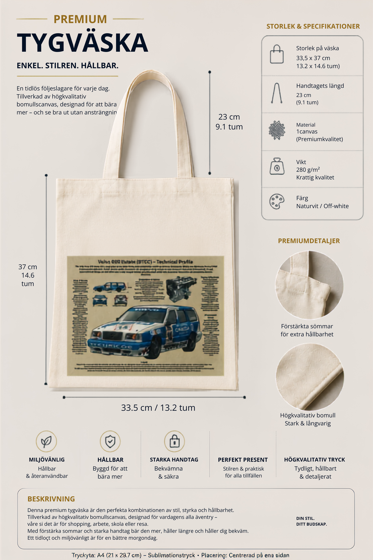 Volvo 850 Estate BTCC Tygkasse – Motorsportdesign 1994