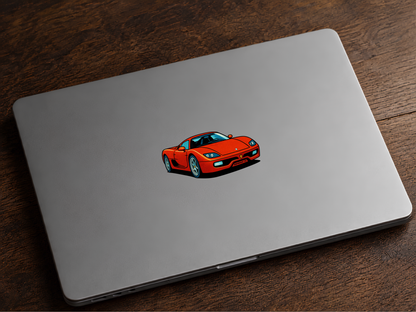 Koenigsegg CC Klistermärke – Retro Pop Art Hyperbil i Premium Sicker 6.8cm lång
