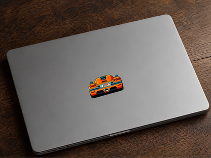 Koenigsegg CCR Bakifrån Klistermärke – Retro Pop Art Hyperbil 6.4 cm