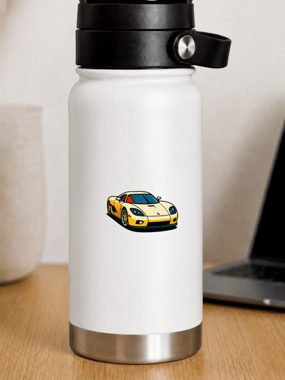 Koenigsegg CC Klistermärke – Retro Pop Art Sportbil 6.4 cm