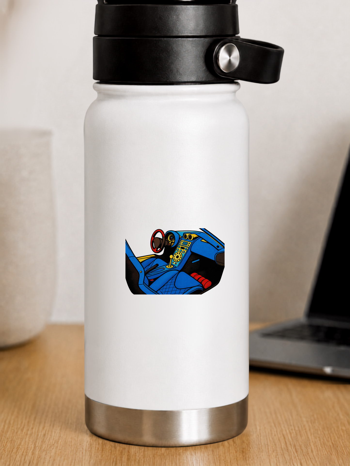 Koenigsegg CCX Interiör Pop Art Klistermärke – Premium Die Cut Sticker 5.5 cm
