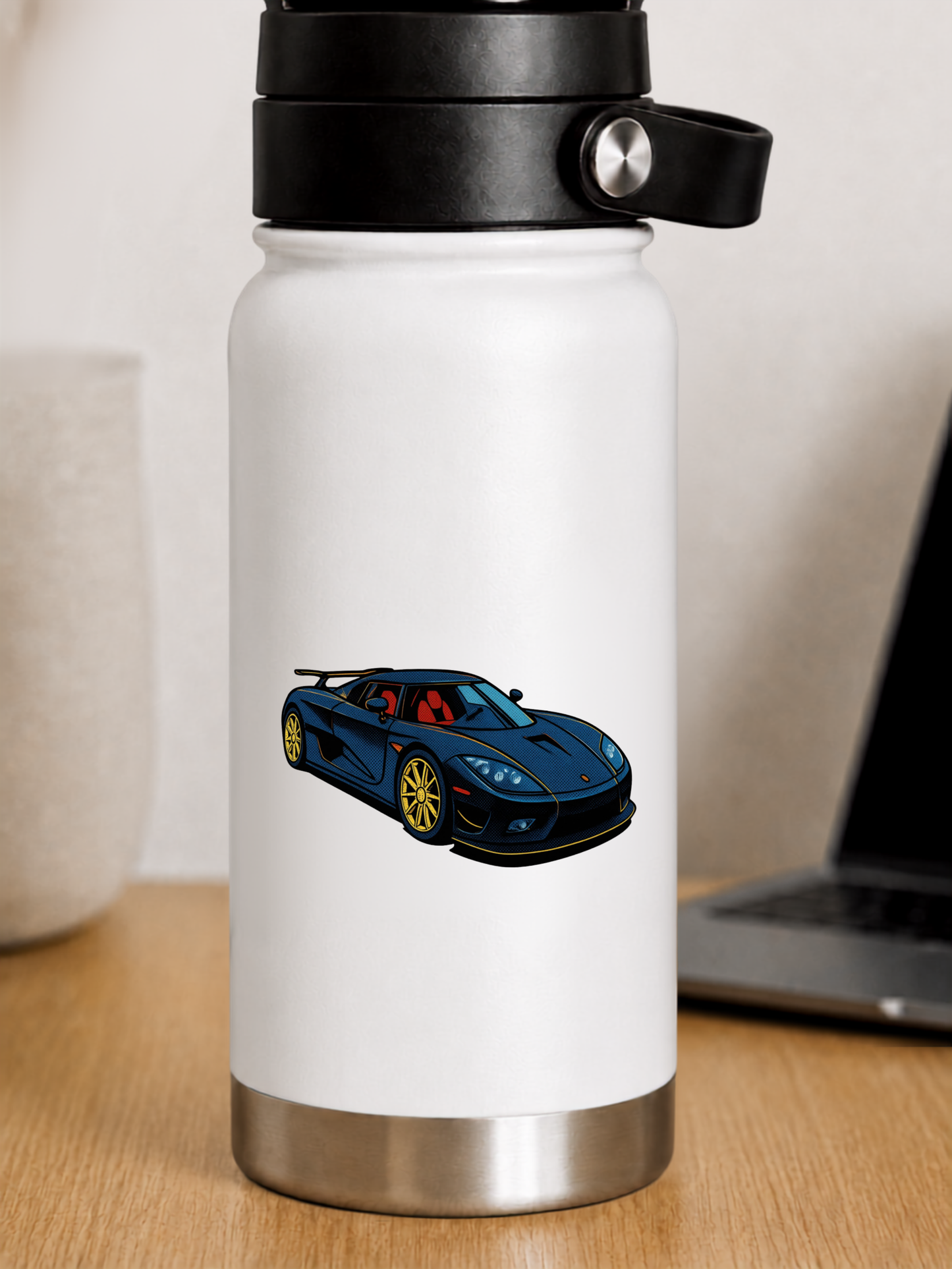Koenigsegg CCX Pop Art-klistermärke 7cm lång