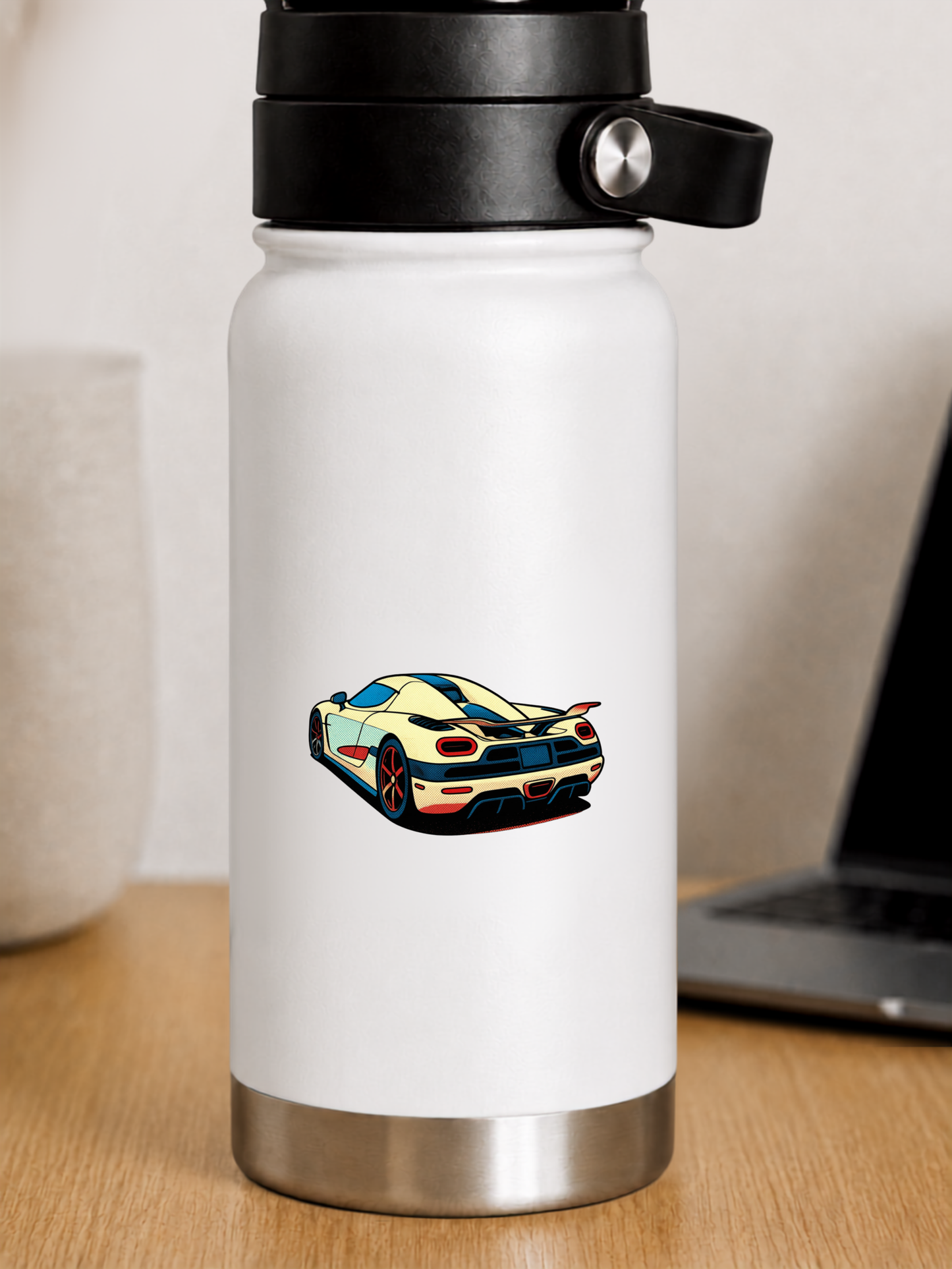 Koenigsegg  Pop Art-klistermärke 6.8 cm lång