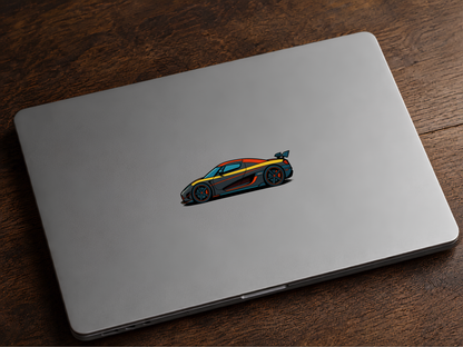 Koenigsegg CCXR Edition Pop Art-klistermärke 8.4 cm lång