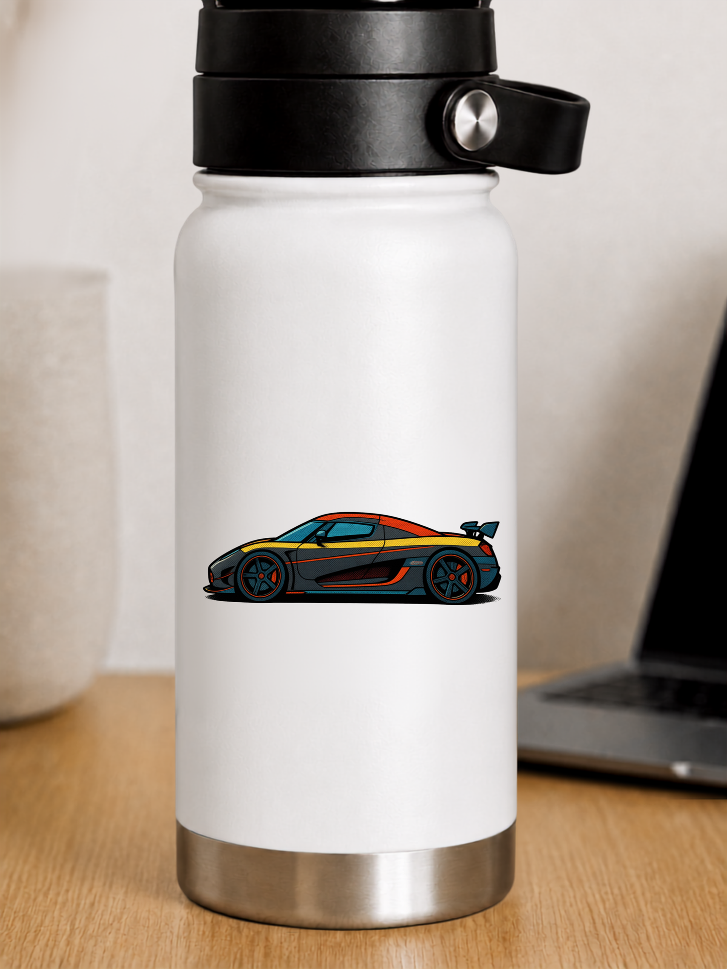 Koenigsegg CCXR Edition Pop Art-klistermärke 8.4 cm lång