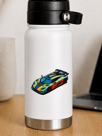 Koenigsegg One:1 Pop Art-klistermärke | Premium Die-Cut 7.9 cm  | Nexo