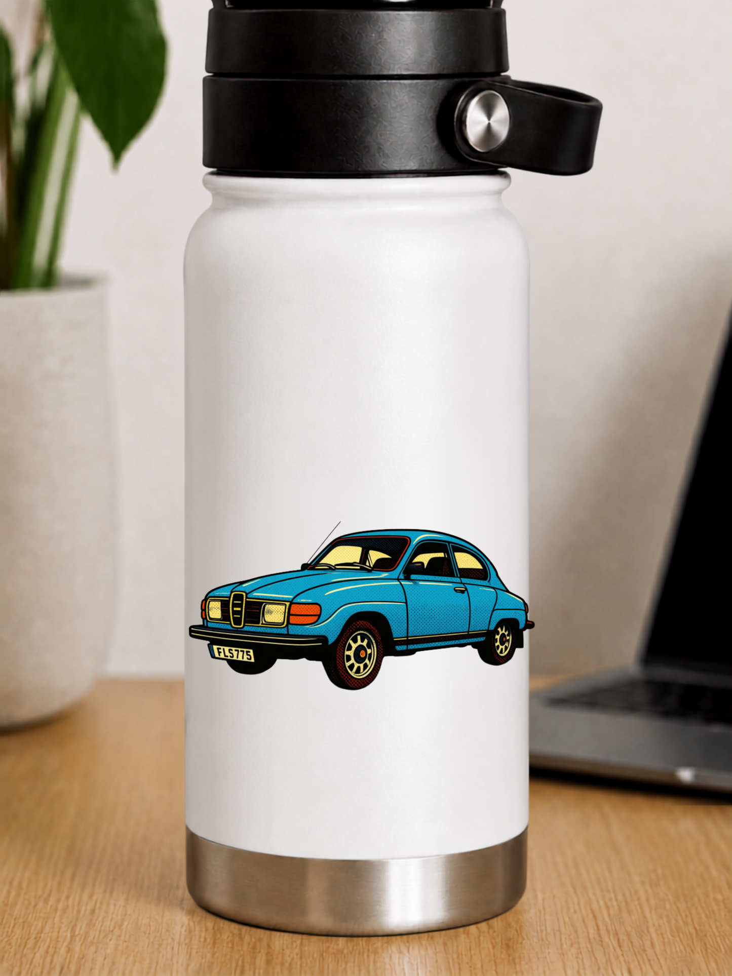 SAAB Retro Klistermärke – Klassisk Svensk Bil – Vintage Design (Copy)