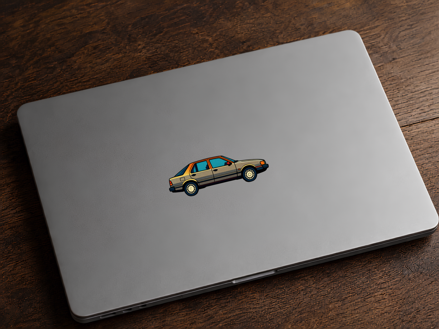 Retro Klistermärke med Saab