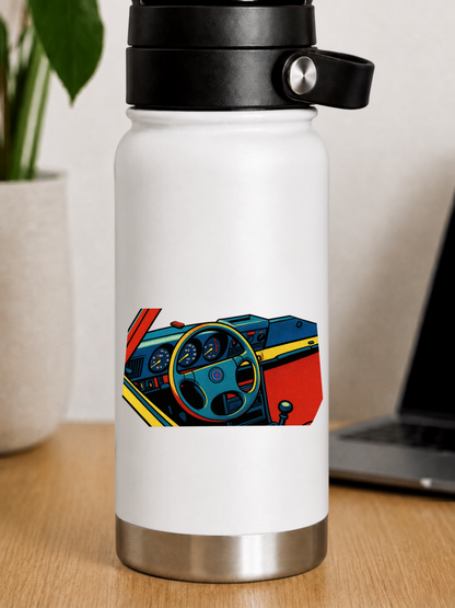 Saab Klassisk Interiör Retro Klistermärke – Vintage