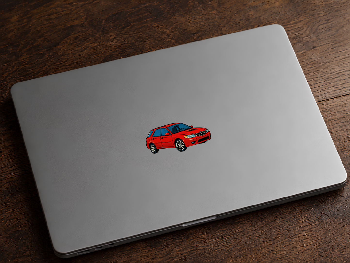 Premium klistermärke – Saab 9-5 SportCombi Blå Retro Pop Art (Copy)