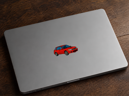 Premium klistermärke – Saab 9-5 SportCombi Blå Retro Pop Art (Copy)