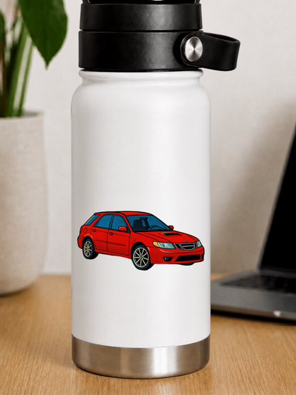 Premium klistermärke – Saab 9-5 SportCombi Blå Retro Pop Art (Copy)