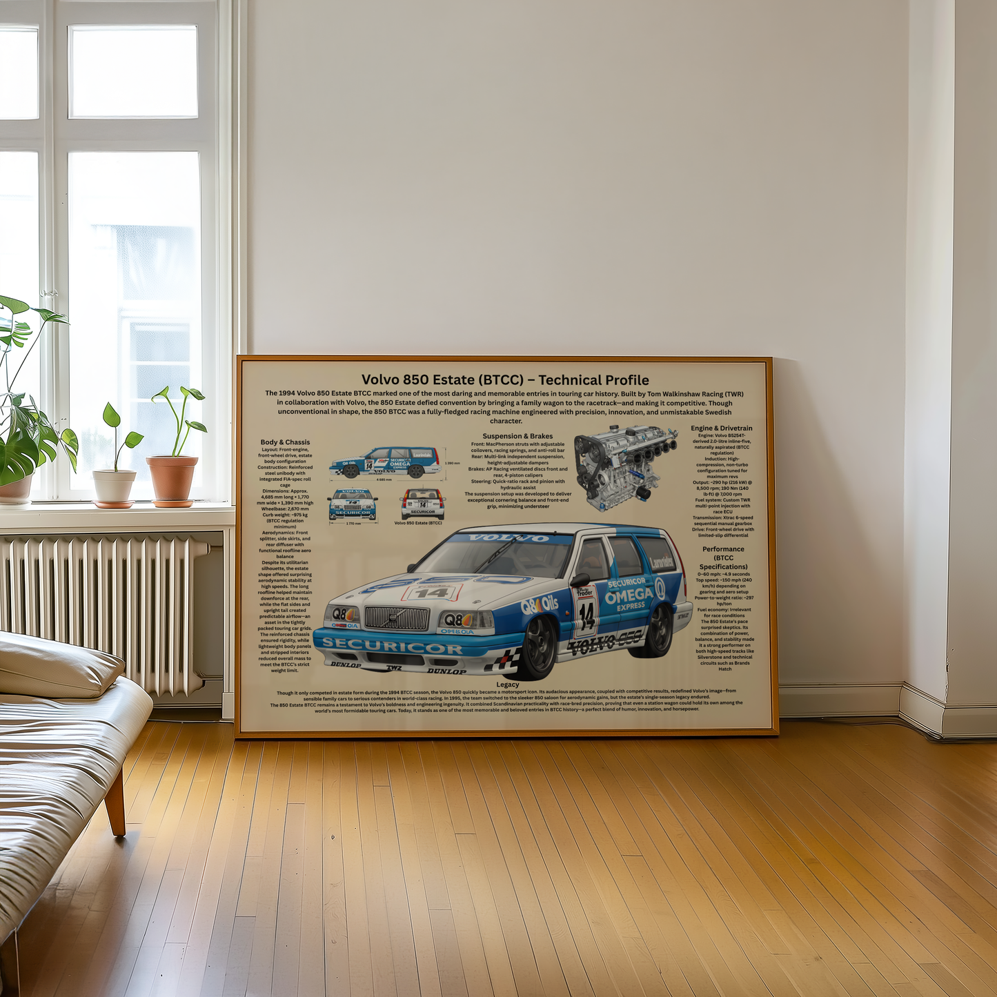 Volvo 850 Kombi BTCC Poster (1994) – Technisches & Historisches Profil
