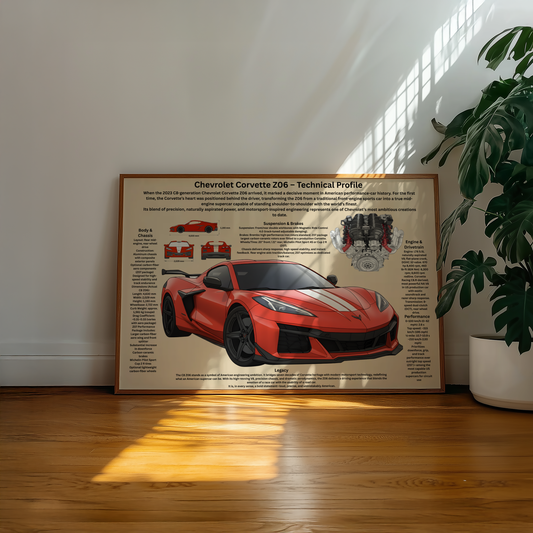 Chevrolet Corvette Z06 Poster – Technisches & Historisches Profil (2023–Heute)