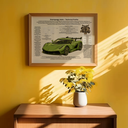 Poster Inspired by Koenigsegg Jesko (2019–Present) – Technical Profile