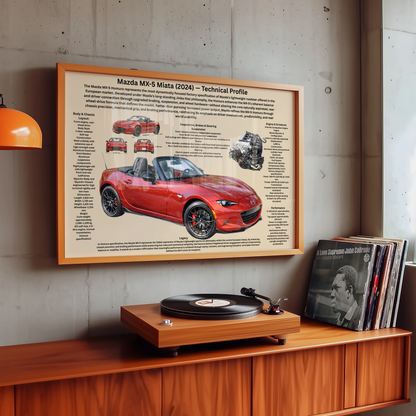 Mazda MX-5 Miata Poster – Technisches & Historisches Profil (2024)