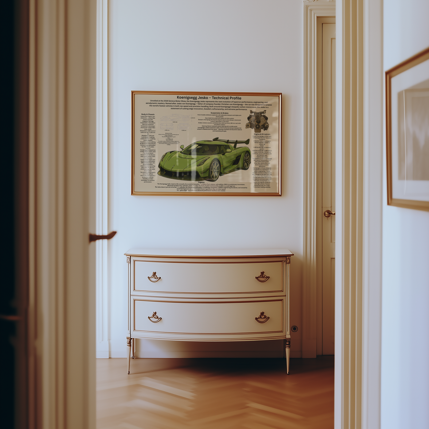 Poster Inspired by Koenigsegg Jesko (2019–Present) – Technical Profile