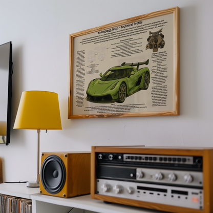 Poster Inspired by Koenigsegg Jesko (2019–Present) – Technical Profile