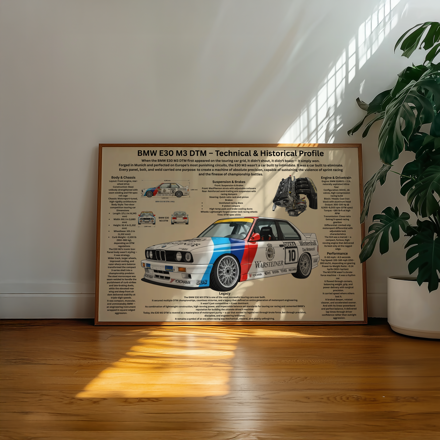 BMW E30 Poster | Classic BMW Wall Art | A2 & A3