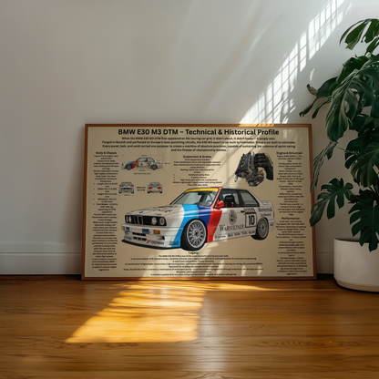 BMW E30 Poster | Classic BMW Wall Art | A2 & A3