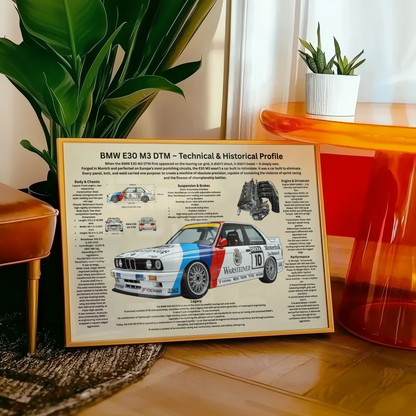 BMW E30 Poster | Classic BMW Wall Art | A2 & A3