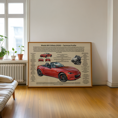 Mazda MX-5 Miata Poster – Technisches & Historisches Profil (2024)